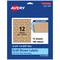 Avery Kraft Brown Star Labels with Sure Feed, 2-1/4" x 2-3/8"